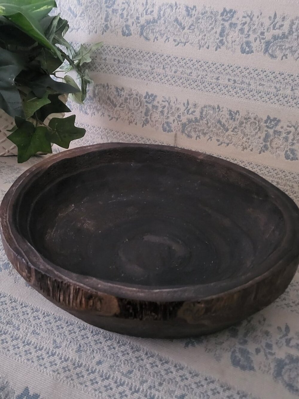 Antique Primitive Wabi Sabi Hand Carved Wooden Bowl